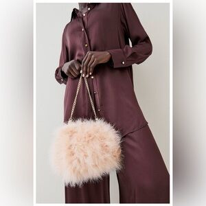 NWOT Karen Millen Large Feather Bag
